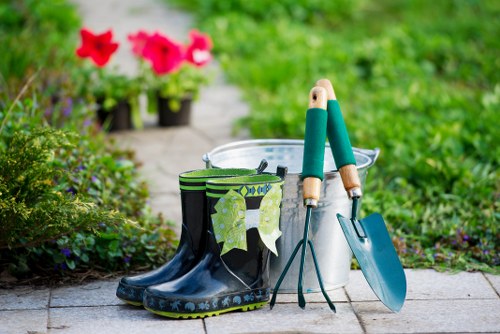 Seasonal garden maintenance work in St Mary Cray with cleared borders